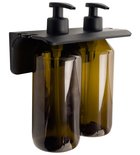 Photo: GROUPER double wall-hung soap dispenser, 500ml, brown