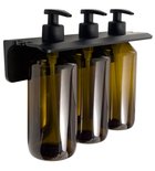 Photo: GROUPER triple wall-hung soap dispenser, 500ml, brown