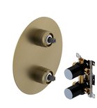 Photo: ULTRAMIX tělo podomítkové sprchové baterie, 3 výstupy, otočný přepínač, zlato mat