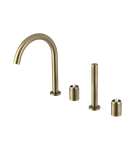 Photo: ULTRAMIX Deck Mounted 4 Hole Mixer Tap, gold matt