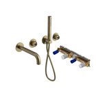 Photo: ULTRAMIX tělo podomítkové vanové baterie s hubicí a ruční sprchou, 2 výstupy, zlato mat