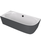 Photo: SUSSI L Cast Marble Corner Standing Bath 160x70x50cm, white/matt Anthracite