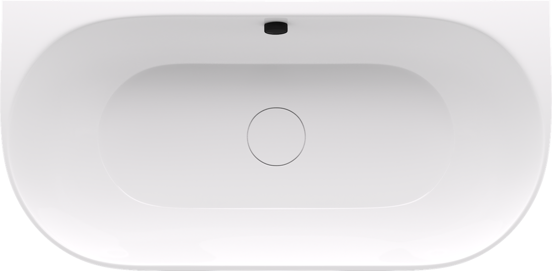 Polysan PAGODA nástěnná vana litý mramor 170x85x58cm, bílá/antracit mat 72976.52