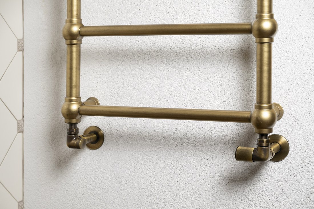Sapho CORNER SIMPLY připojovací sada ventilů triaxiální, pravé provedení, bronz TM1248