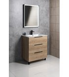 Photo: CIRASA Unterschrank 79,8x75x46cm, 3x Schublade, Eiche Alabama