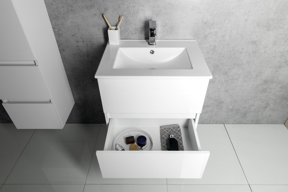 Aqualine PANEDA umyvadlová skříňka 74,5x55x45,2cm, bílá PN275