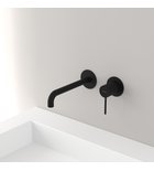 Photo: ULTRAMIX bateria podtynkowa umywalkowa 2-elementowea, główka 15cm, czarny mat