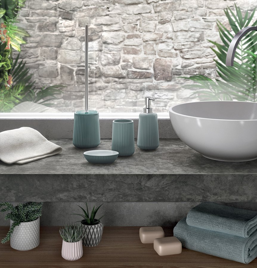 Gedy MARIKA sklenka na postavení, azzurro MK9862