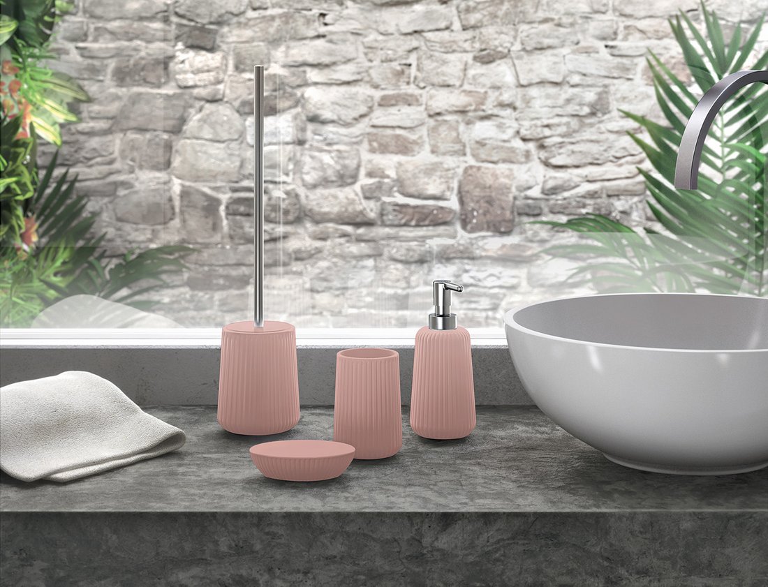 Gedy MARIKA dávkovač mýdla na postavení, růžová MK8010