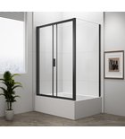 Photo: DEEP BLACK kabina prysznicowa 1100x900mm wariant L/P, szkło czyste