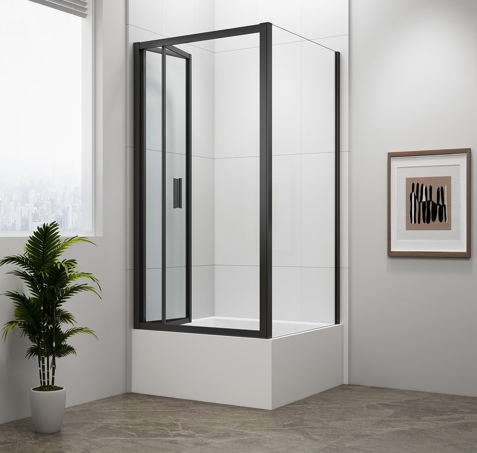 Polysan DEEP BLACK obdélníkový sprchový kout 1000x750mm L/P varianta, čiré sklo MD1910B-01
