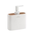 Photo: NINFEA Freestanding Soap Dispenser, white matt/bamboo