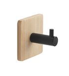 Photo: HIMALAYA Self adhesive hook, square, black/bamboo