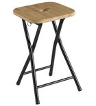 Photo: KENTA Bathroom Stool, 27x27cm, black /bamboo