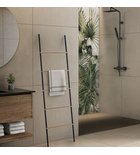 Photo: KENTA ladder towel holder 450x1610x21mm, black /bamboo