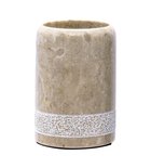 Photo: POSH freestanding tumbler, marble, beige