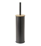 Photo: KENTA freestanding Toilet Brush/Holder, black matt /bamboo