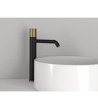 Photo: ULTRATAP Washbasin Mixer Tap, black batt/gold matt
