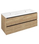 Photo: EZARA Double Vanity Unit 120x55x46cm, oak Alabama