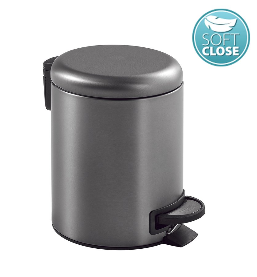 POTTY odpadkový koš 5l, Soft Close, gun metal 330981