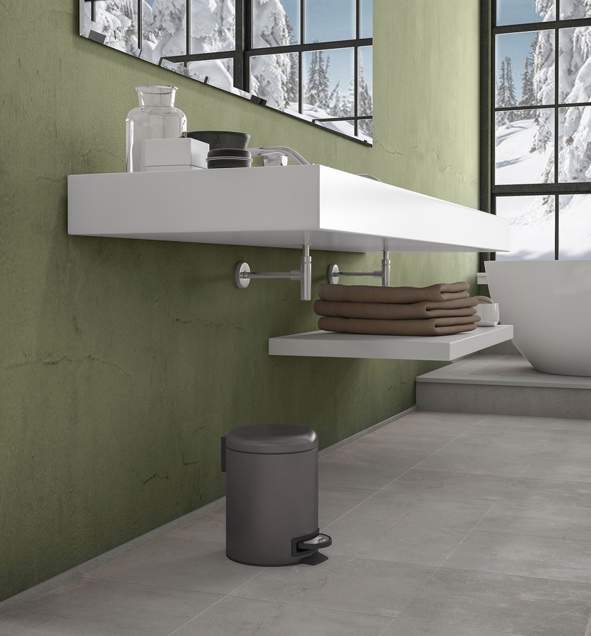 Gedy POTTY odpadkový koš 3l, Soft Close, gun metal 320981