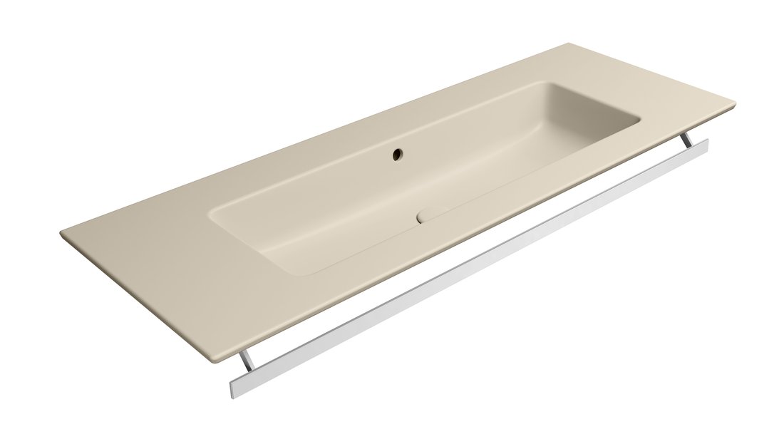 GSI PURA keramické umyvadlo Slim 122x46cm, bez otvoru, creta mat 8887008