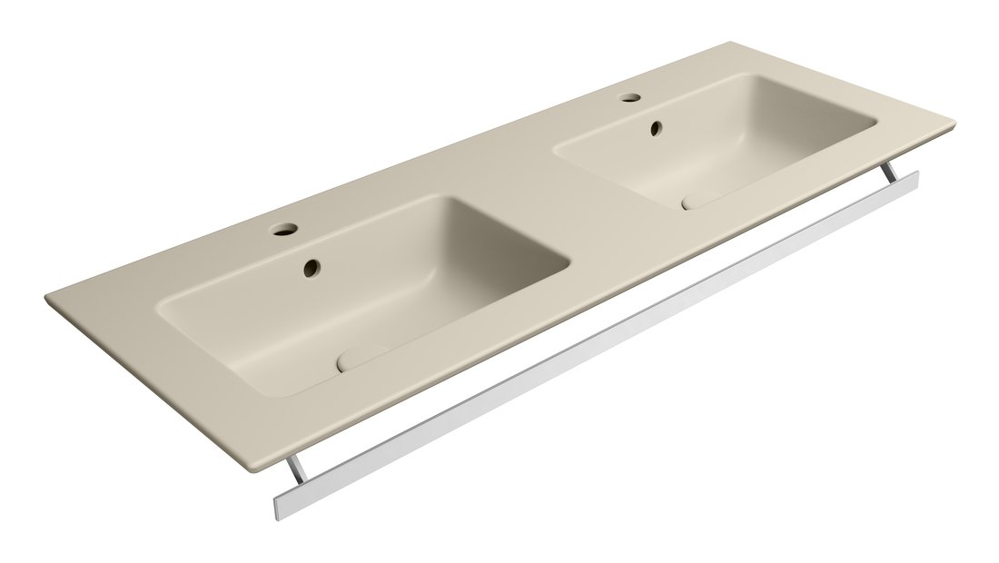 GSI PURA keramické dvojumyvadlo Slim 122x46cm, creta mat 8888108