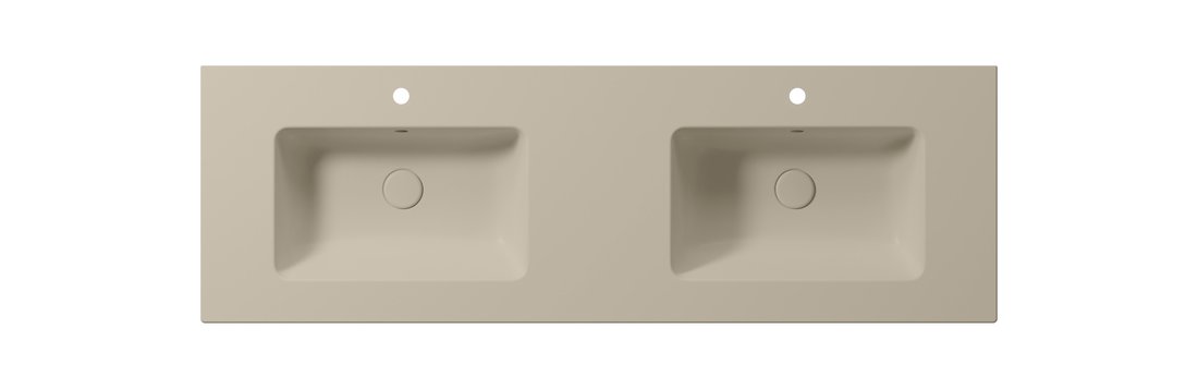 GSI PURA keramické dvojumyvadlo Slim 142x46cm, creta mat 8889108