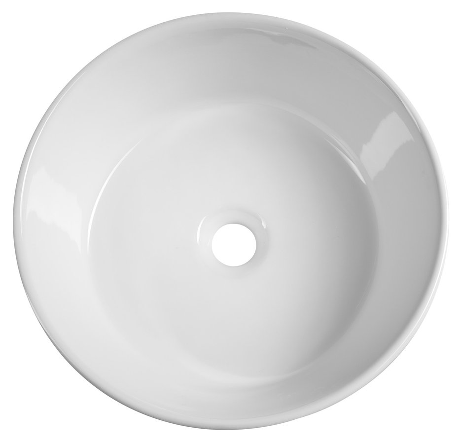 Aqualine Keramické umyvadlo na desku, Ø 40cm, bílá 40150