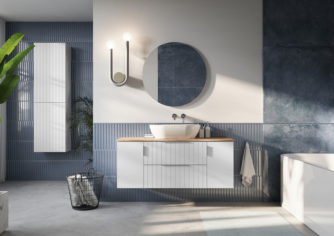 Sapho ESPACE skříňka 35x172x32cm, 2x dvířka, levá/pravá, bílá mat strip ESC230-3131S
