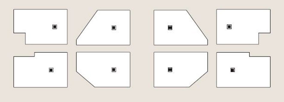 Polysan FLEXIA vanička z litého mramoru s možností úpravy rozměru, 110x100cm, bílá mat 72922MAT