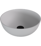 Photo: BANERA ROUND Countertop-Washbasin, Cast Marble, dia. 39 cm, matt white