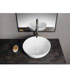 Photo: BANERA ROUND countertop washbasin, cast marble, dia. 39cm, white matt