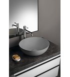 Photo: BANERA ROUND countertop washbasin, cast marble, dia. 39cm, grey matt
