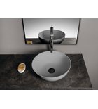 Photo: BANERA ROUND umywalka kompozytowa nablatowa, średnica 39cm, szary mat