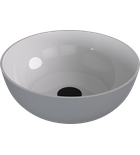 Photo: BANERA ROUND countertop washbasin, cast marble, dia. 39cm, white/grey matt