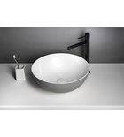 Photo: BANERA ROUND countertop washbasin, cast marble, dia. 39cm, white/grey matt
