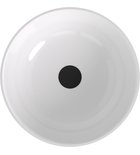 Photo: BANERA ROUND umývadlo na dosku, liaty mramor, priemer 39cm, biela/antracit mat