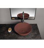 Photo: BANERA ROUND countertop washbasin, cast marble, dia. 39cm, brown matt