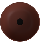Photo: BANERA ROUND umývadlo na dosku, liaty mramor, priemer 39cm, hnedá mat