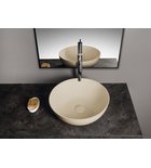 Photo: BANERA ROUND countertop washbasin, cast marble, dia. 39cm, beige matt