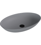 Photo: BANERA OVAL countertop washbasin, cast marble, 60x40cm, grey matt