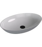 Photo: BANERA OVAL countertop washbasin, cast marble, 60x40cm, white/grey matt