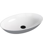 BANERA OVAL umywalka kompozytowa nablatowa, 60x40cm, biały/szary mat Photo: BANERA OVAL umywalka kompozytowa nablatowa, 60x40cm, biały/szary mat