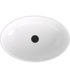 Photo: BANERA OVAL umyvadlo na desku, litý mramor, 60x40cm, bílá/šedá mat