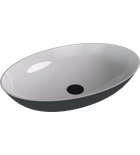 Photo: BANERA OVAL countertop washbasin, cast marble, 60x40cm, white/anthracite matt