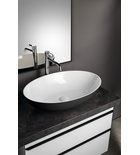 Photo: BANERA OVAL countertop washbasin, cast marble, 60x40cm, white/anthracite matt