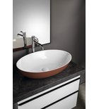 Photo: BANERA OVAL countertop washbasin, cast marble, 60x40cm, white/brown matt