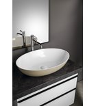 Photo: BANERA OVAL countertop washbasin, cast marble, 60x40cm, white/beige matt