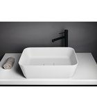 Photo: BANERA SQUARE countertop washbasin, cast marble, 50x36cm, white matt